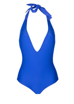 Load image into Gallery viewer, one-piece v-neck swimsuit in cobalt
