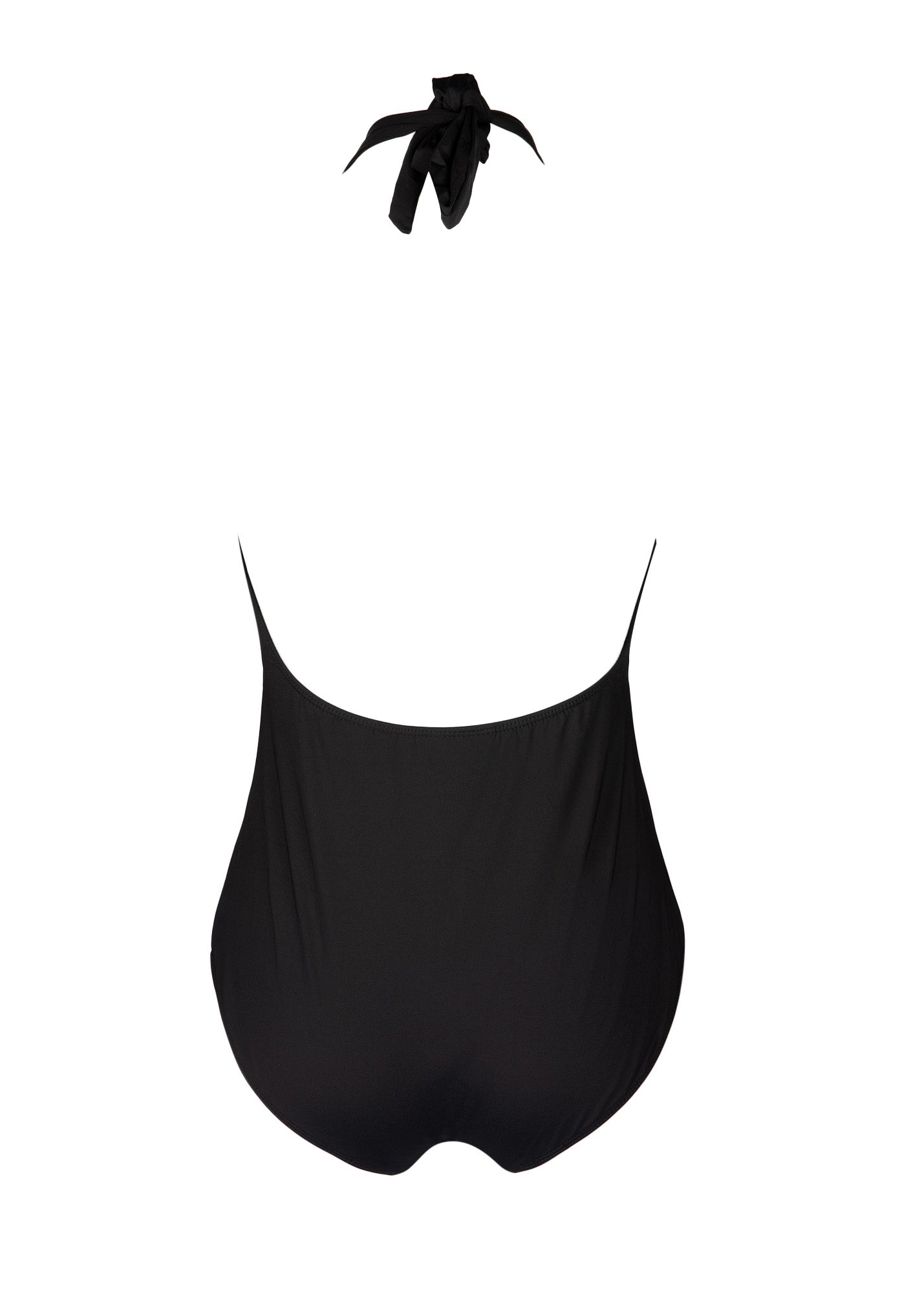 one-piece v-neck swimsuit in black