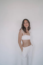 Load image into Gallery viewer, bandeau and pants set in white

