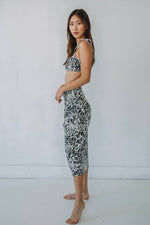 Load image into Gallery viewer, bandeau bralette and ruched skirt set in animal print
